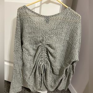 Gray scrunch sweater